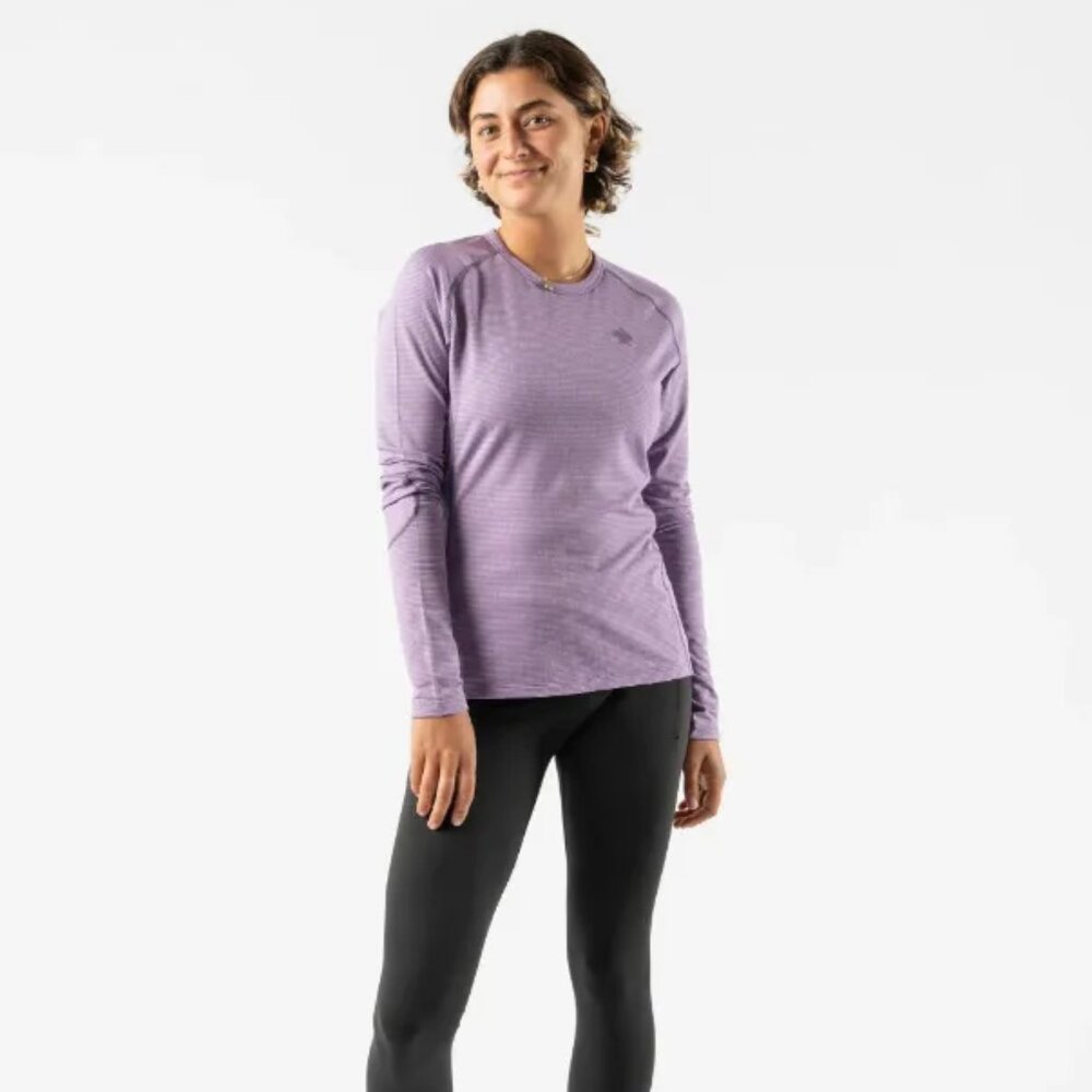 Rabbit Women's Layer One Long Sleeve Waffle Top Medium Rhapsody Lilac EUC